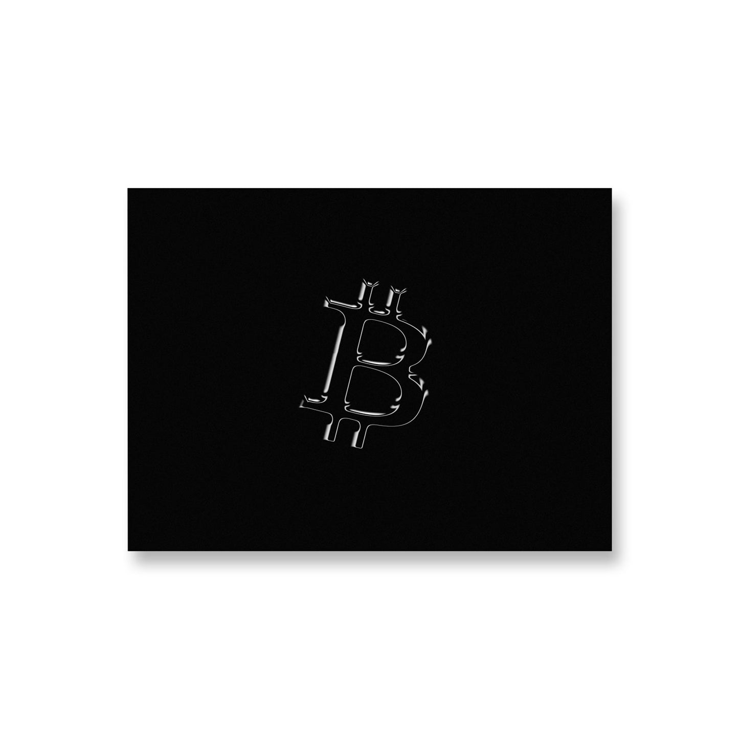 btc maximalist bitcoin chrome logo poster wall art