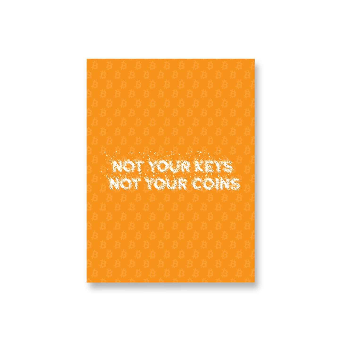 bitcoin poster not your keys not your coins artwork crypto wall art