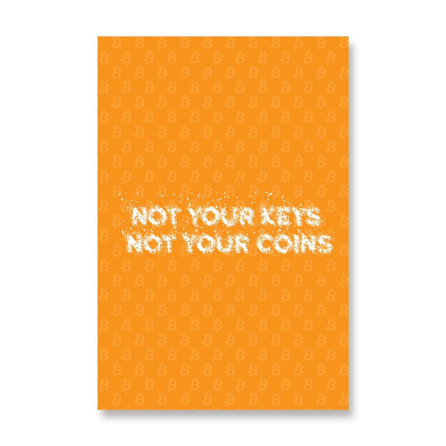 bitcoin poster not your keys not your coins artwork crypto wall art