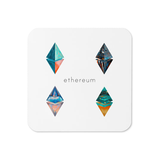 Ethereum Logo Cork-back Coaster