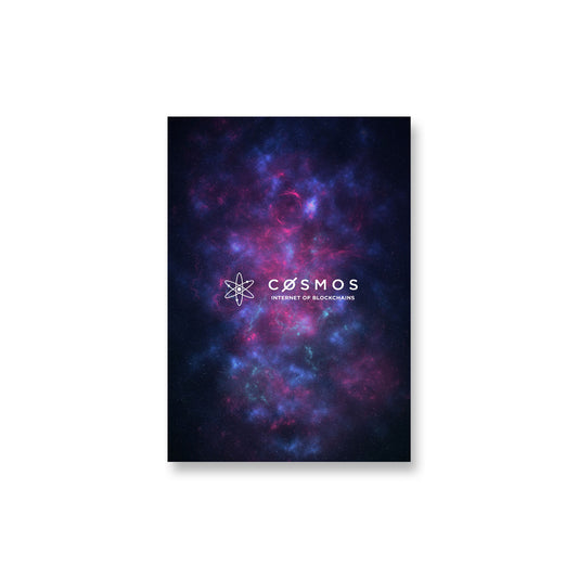 atom cosmos logo crypto web3 interior design poster