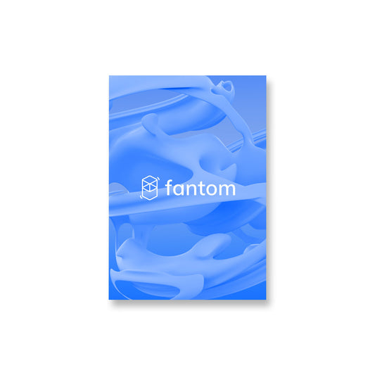 ftm fantom logo abstract crypto web3 poster 