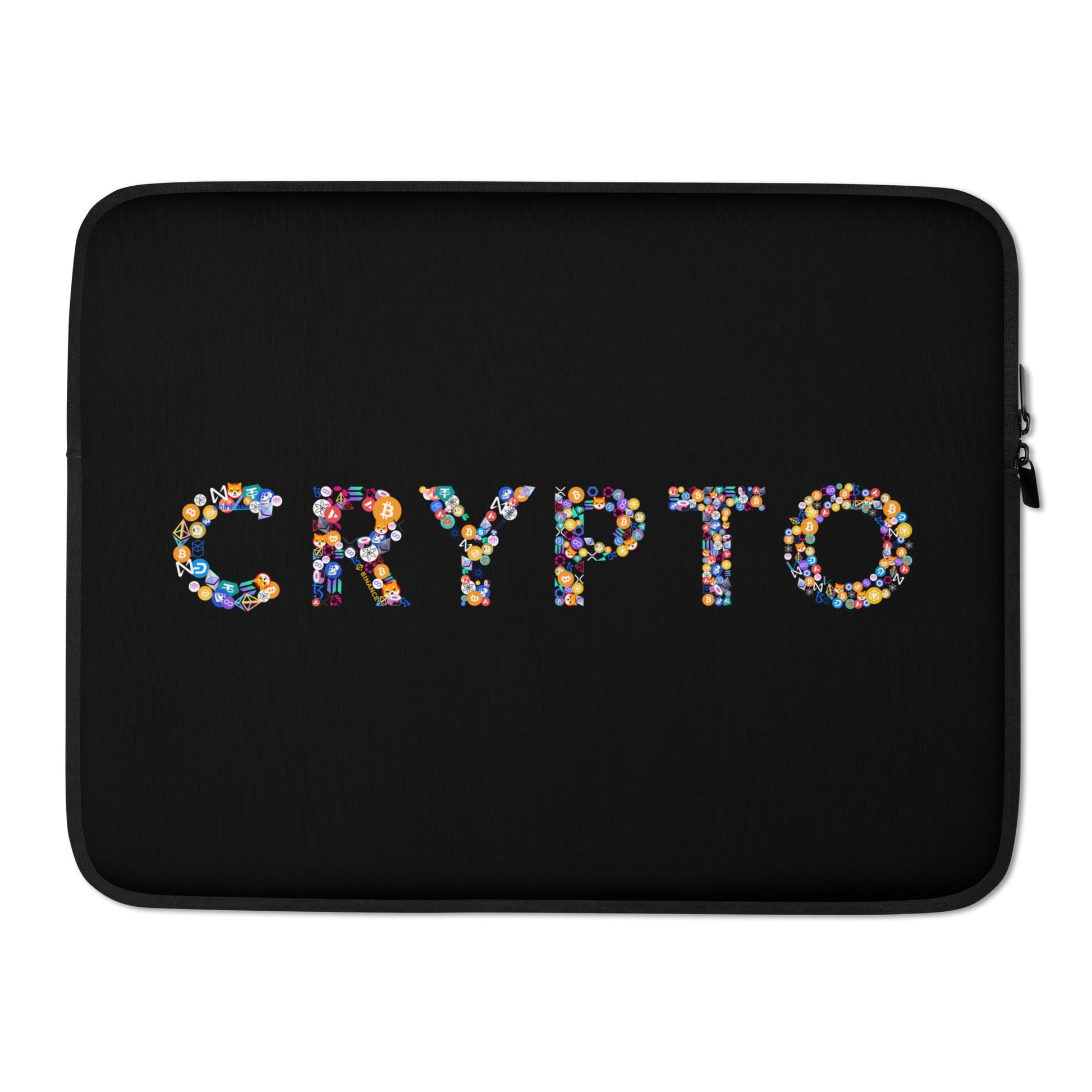 crypto laptop sleeve with crypto logo 