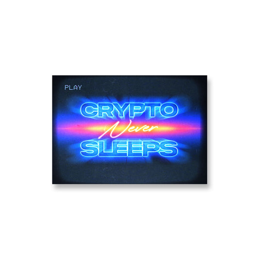 crypto never sleeps poster crypto wall art print 