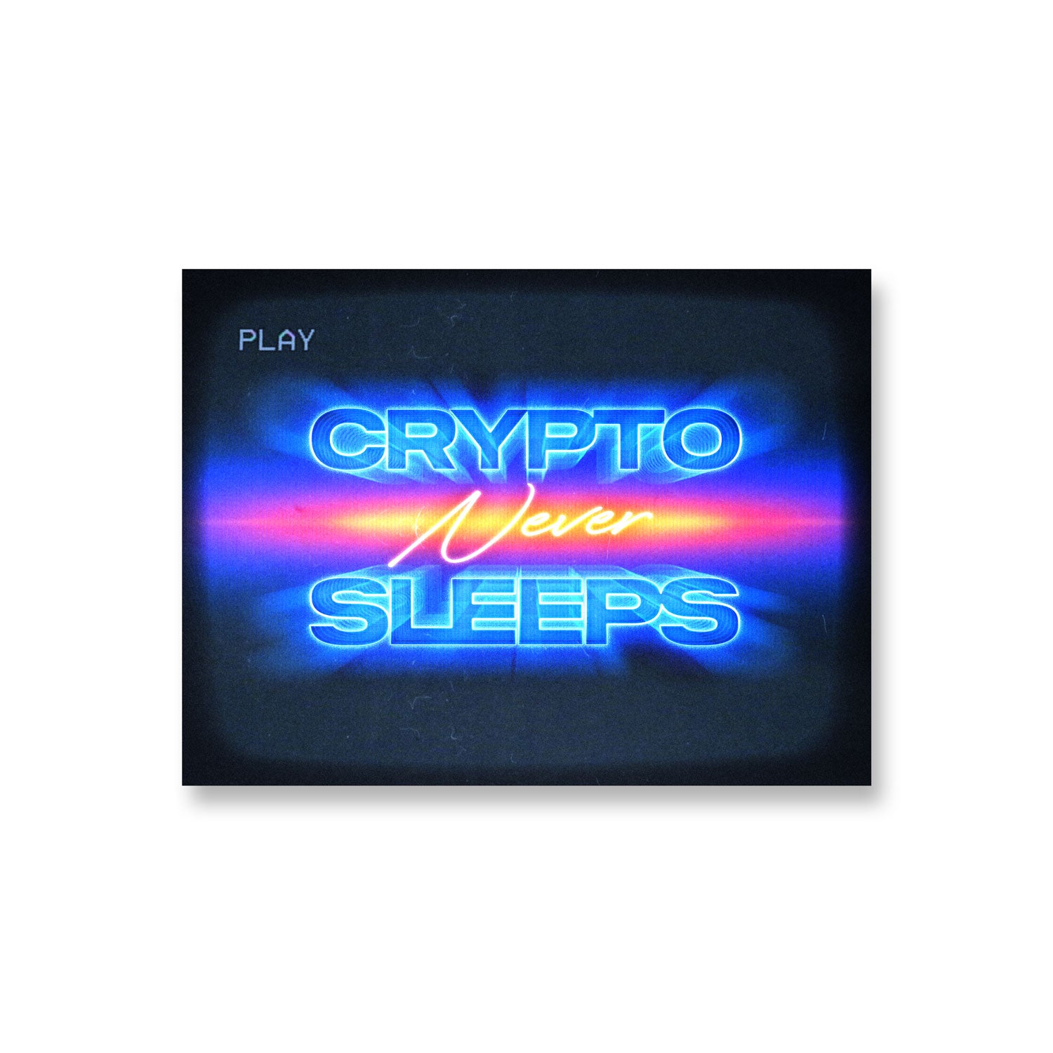 crypto never sleeps poster crypto wall art print 