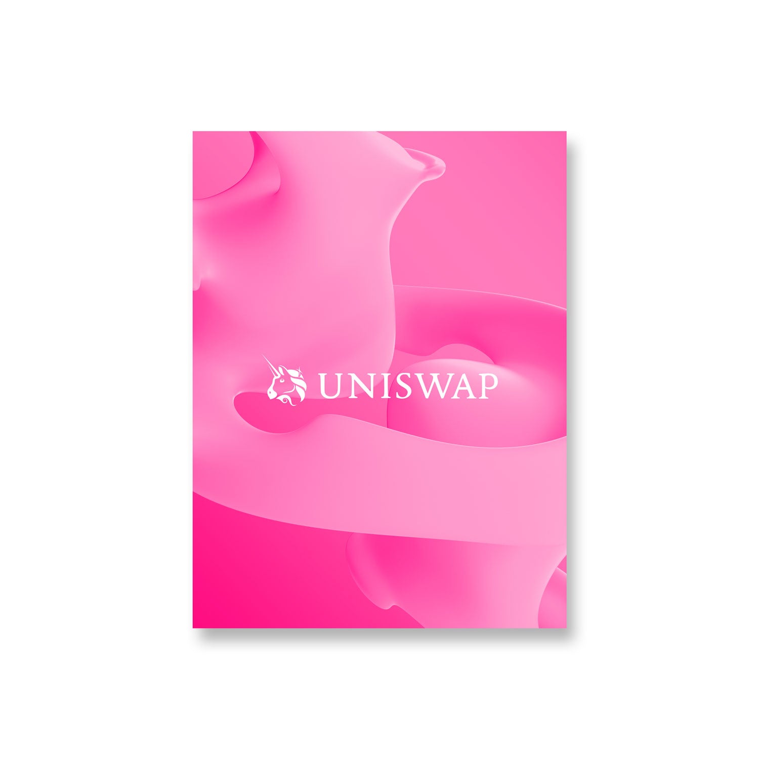 uniswap abstract logo poster crypto defi wall art