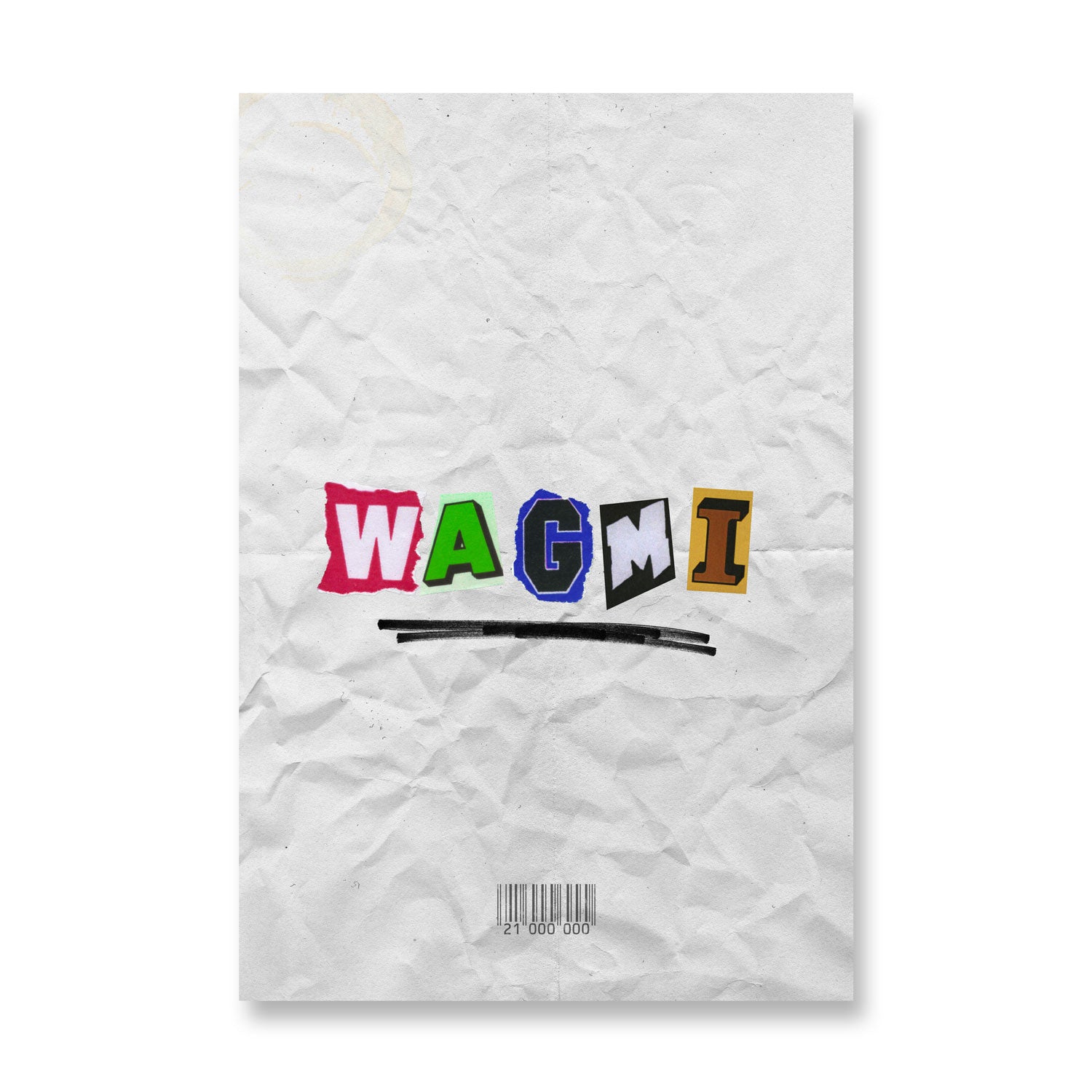 wagmi large poster degen crypto wall art DeFi print 